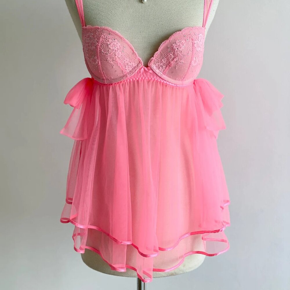Victoria's Secret Lingerie | Neon Pink Babydoll Nightie